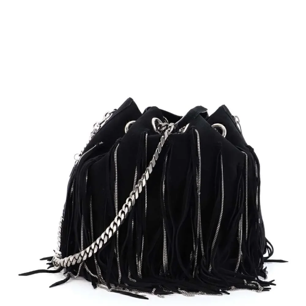 YSL Saint Laurent emmanuelle fringe bucket bag - Picture 2 of 8